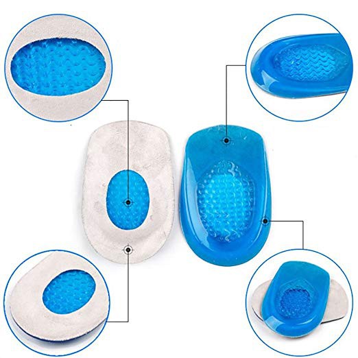 Set 2 Miếng lót gót giày silicon và mặt vải bên trên