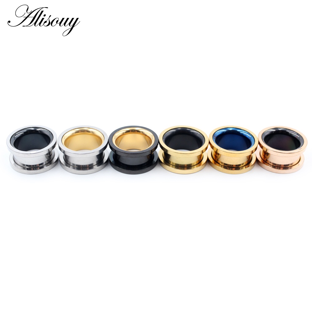 Alisouy Set 2 Khuyên Nong Tai Bằng Thép Không Gỉ Cá Tính