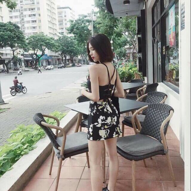 [Mã FAMAYWA giảm 10K đơn 50K] Áo Yếm Đan Dây Lưng Sexy - Chất Thun Cotton