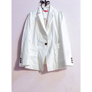 Vest blazer trắng tay 3 nút