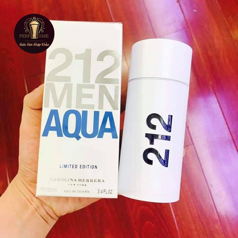 Nước hoa nam Carolina Herrera 212 Men Aqua tươi mới, hấp dẫn, trẻ trung - 100ml