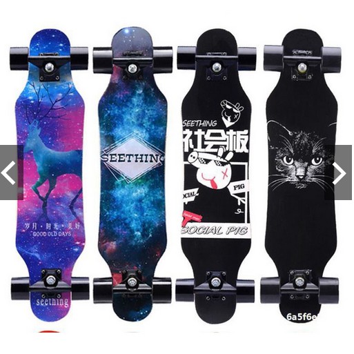 Ván trượt dài thể thao mặt nhám LONGBOARD cao cấp Dancing 80*20cm Phát Sáng