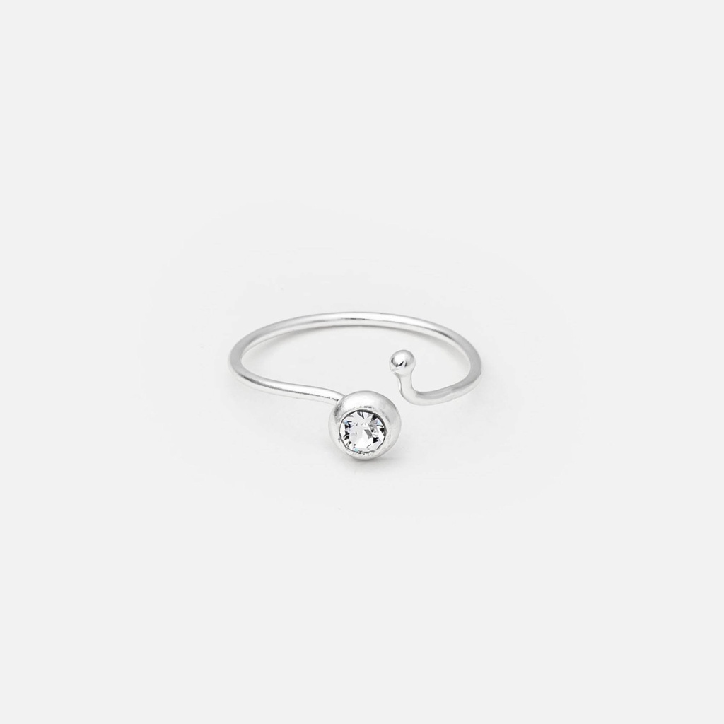 Nhẫn Ngón Út-Ngón Chân Bạc 925-KaT Jewelry-Xoắn Đính Gem Cao Cấp