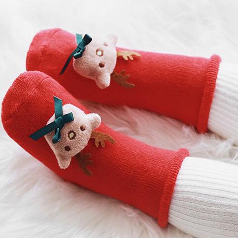 Tất Noel Cotton Cao Cấp Cổ Cao Cho Bé Từ 0 - 3Tuổi