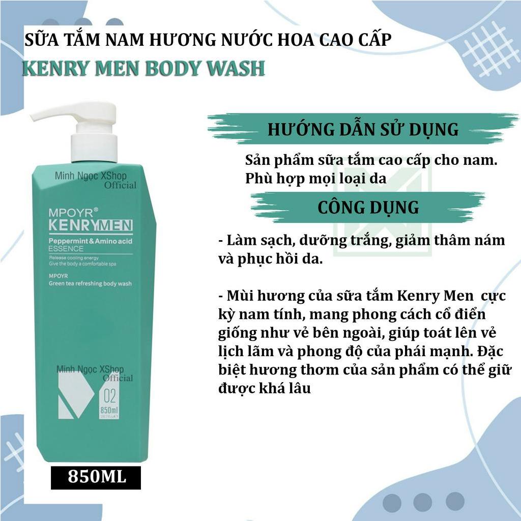 Sữa tắm nam hương nước hoa cao cấp Kenry Men Body Wash 850ML