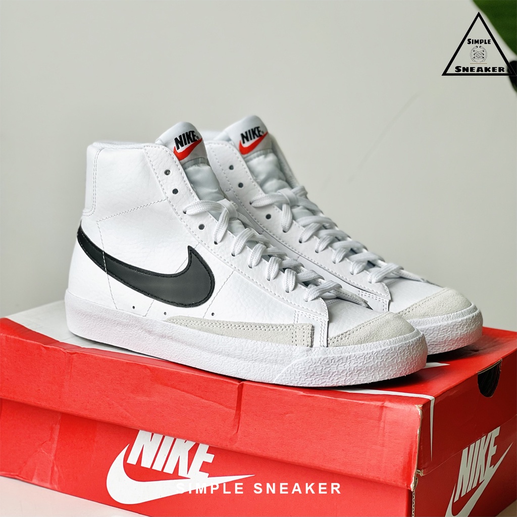 Giày Nike Blazer Chính HãngFREESHIP Nike Mid Blazer Vintage 77 Auth- Giày Thể Thao Cổ Cao Dáng Classic- Simple Sneaker