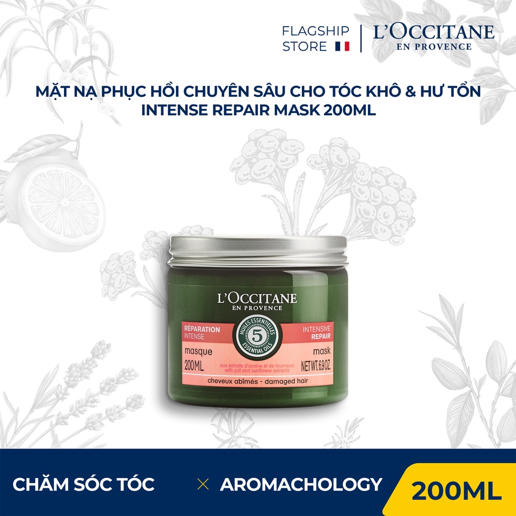 Mặt Nạ Phục Hồi Chuyên Sâu Cho Tóc Khô &amp; Hư Tổn L'Occitane Aromachologie Intensive Repair Mask 200ml