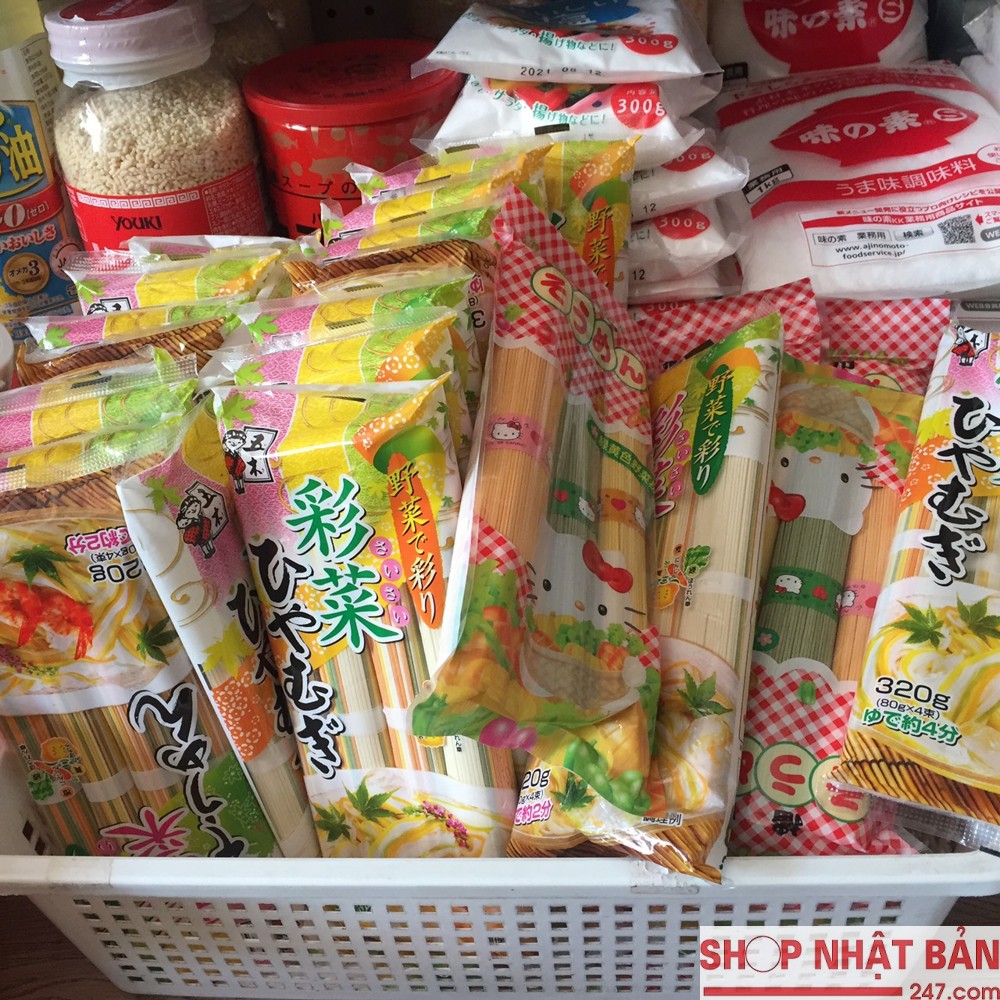 [Date 2021] Mì Somen rau củ Hello Kitty cho bé, 300g - Nhật Bản