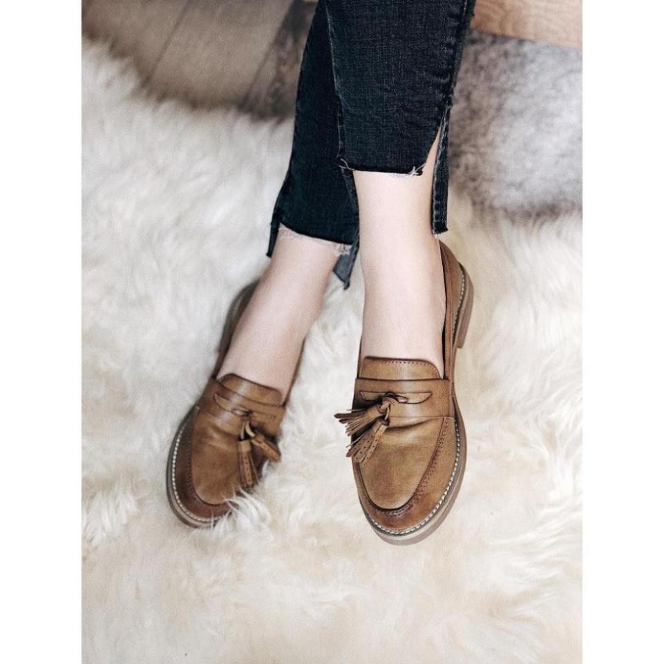 TOP NGÀNH HÀNG  Giày loafer da mềm đế bệt chất cực đẹp mà êm, mẫu moca lười chuẩn size, dễ phối đồ 4588