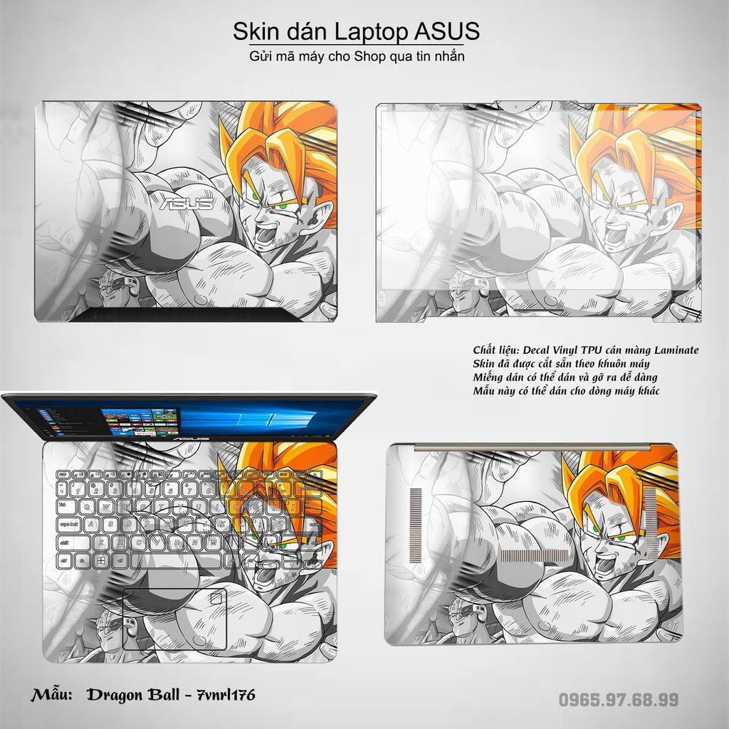 Skin dán Laptop Asus in hình Dragon Ball _nhiều mẫu 3 (inbox mã máy cho Shop)