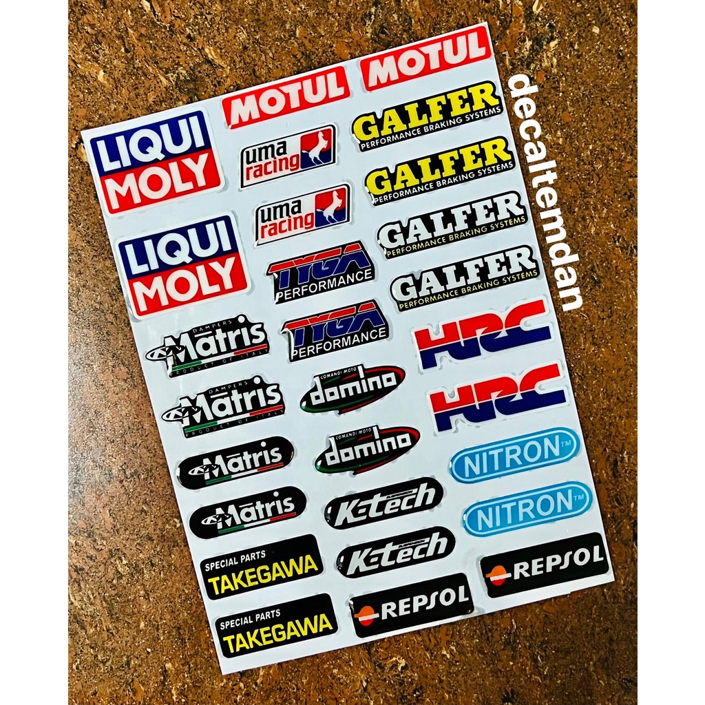 DDXM - V12 - 88 - DECAL TEM NỔI VỚI CÁC LOGO THƯƠNG HIỆU CỰC HOT