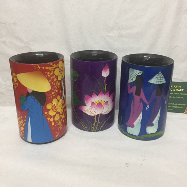 Lọ cắm bút sơn mài