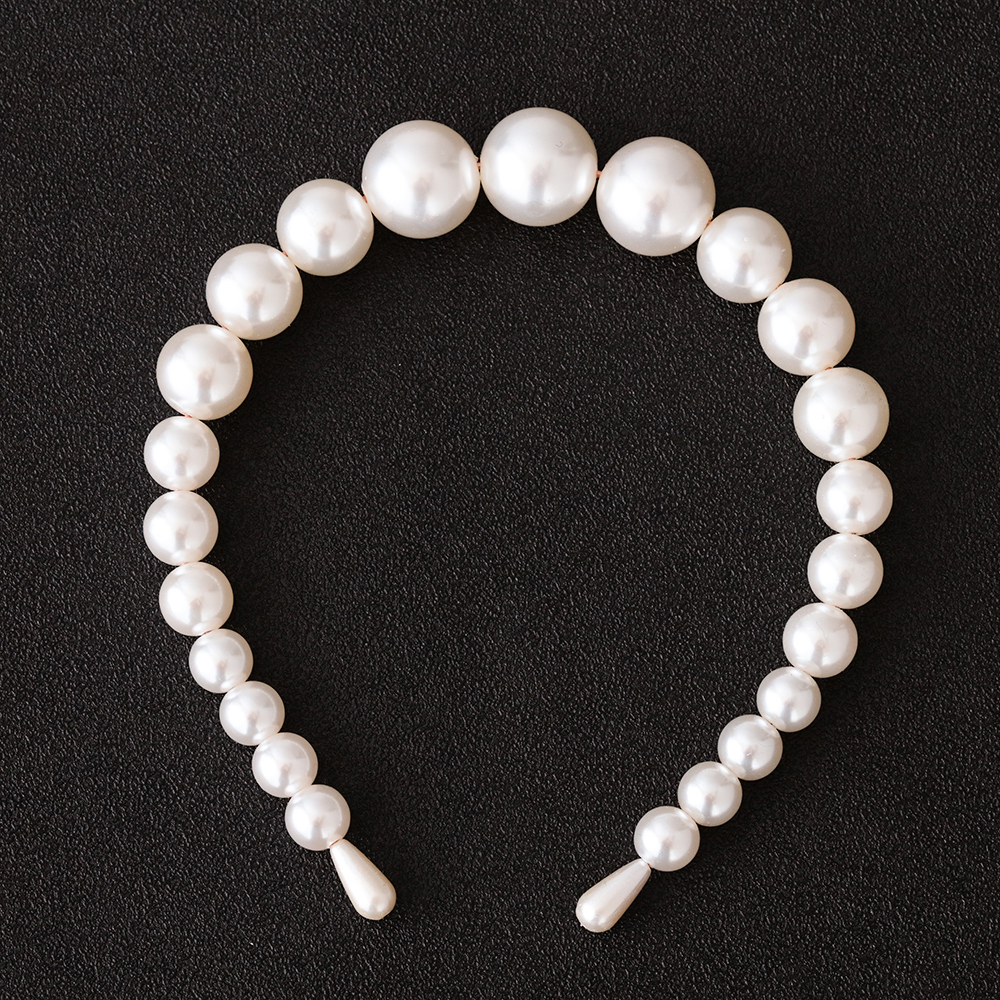 Băng Đô Cài Tóc Đính Ngọc Trai Lớn Sang Trọng Thời Trang Cho Cô Dâu