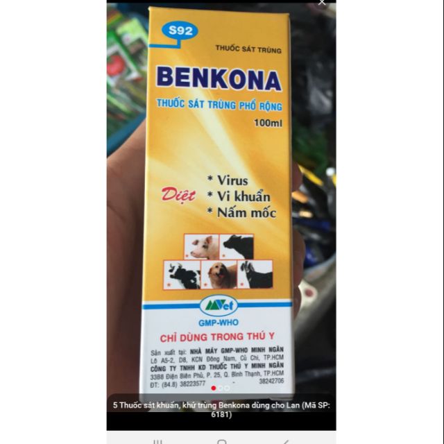 Diệt nấm giá thể Benkona 100ml