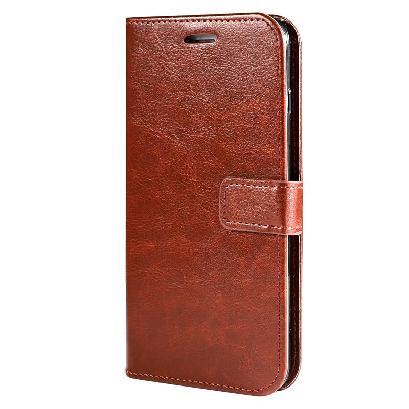 Bao da điện thoại PU da ngựa dạng ví nắp lật có ngăn đựng thẻ và giá đỡ cho Samsung Galaxy Note3 N7100/ NOTE2 Note 5 4 8 9 10 10Pro