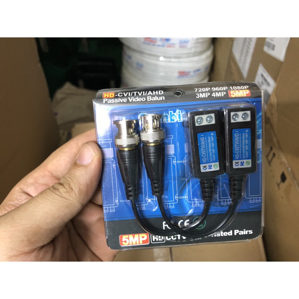 Video Balun Cho Camera 2MP/5MP/ Kèm Nguồn loại tốt