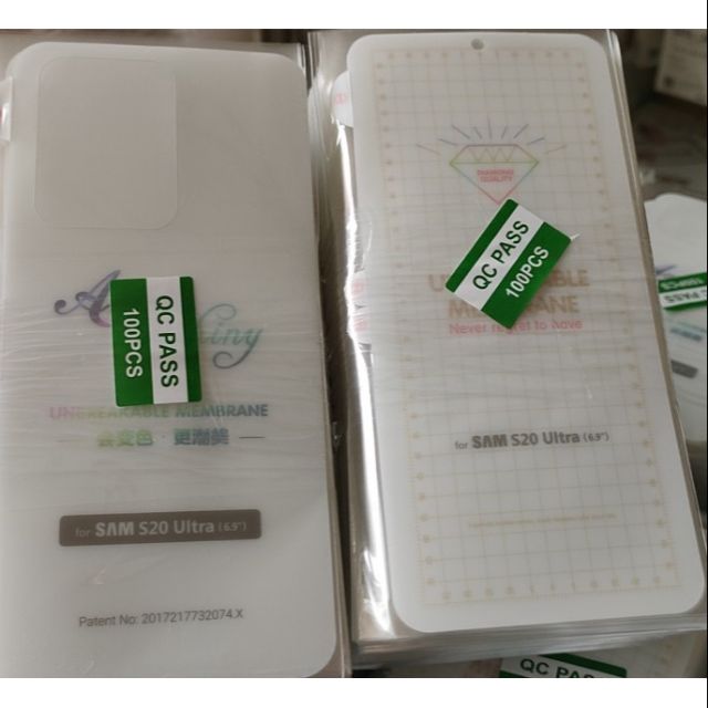 Dán PPF dành cho Samsung s20 ultra phục hồi vết xước mặt trước+ mặt sau