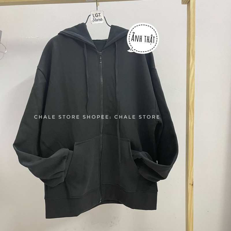 Áo Khoác Hoodie Zip Cotton Trơn - Chất Nỉ Cotton Không Trần Bông Mùa Hè