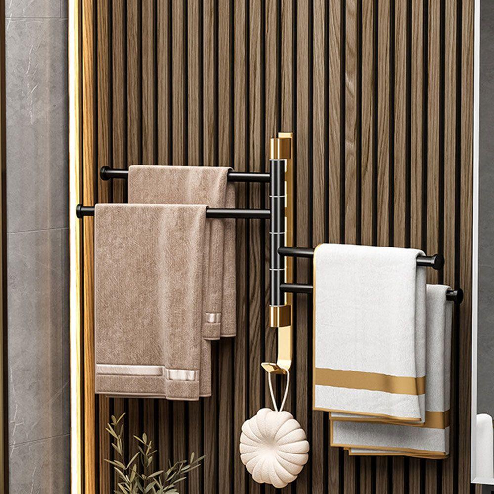 PINEVN Giá Treo Khăn Tắm Màu Đen Tiện Dụng Cho Nhà Tắm