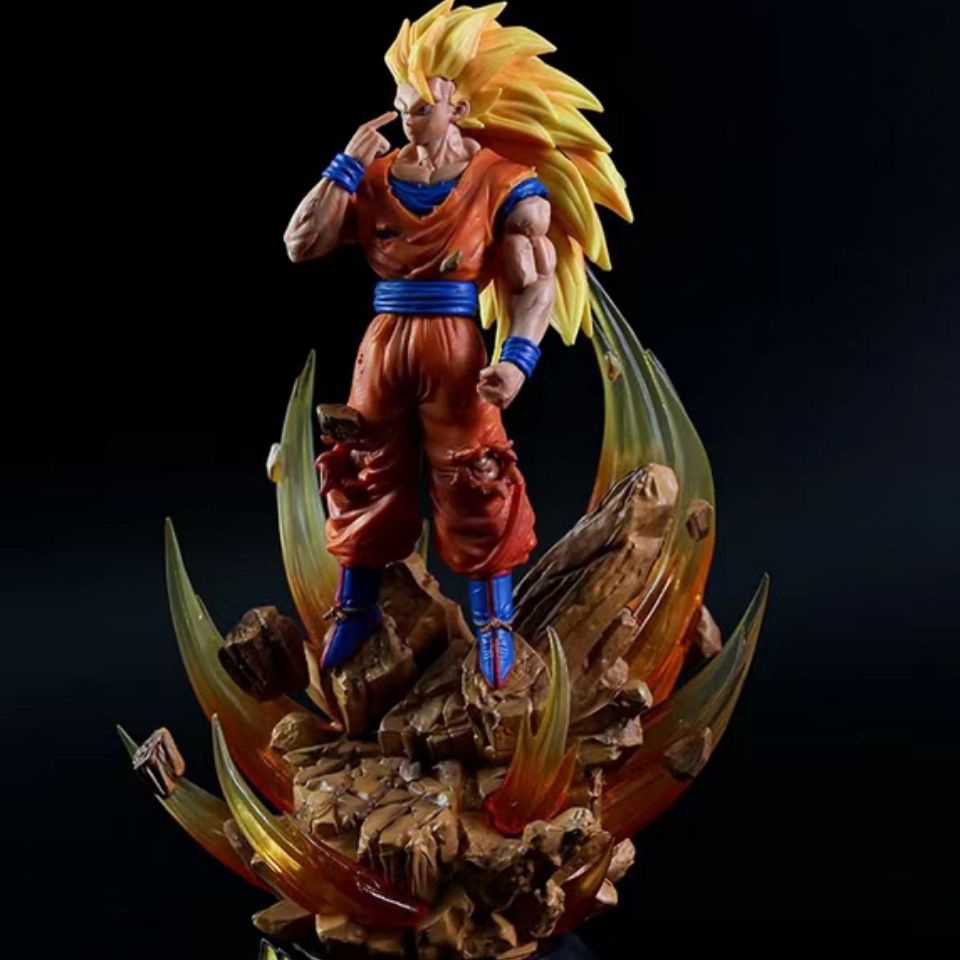 Mô Hình Nhân Vật Super Competition LS Monkey King gk Super Three Saiyan Ba Đầu Phát Sáng Độc Đáo