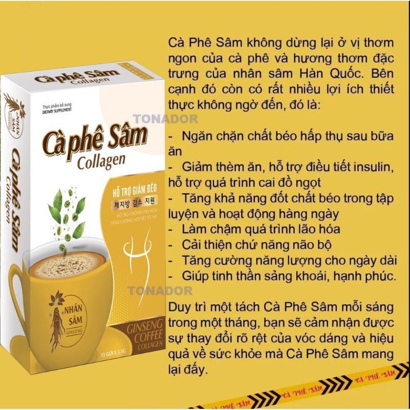 Cà phê Sâm Collagen giảm cân