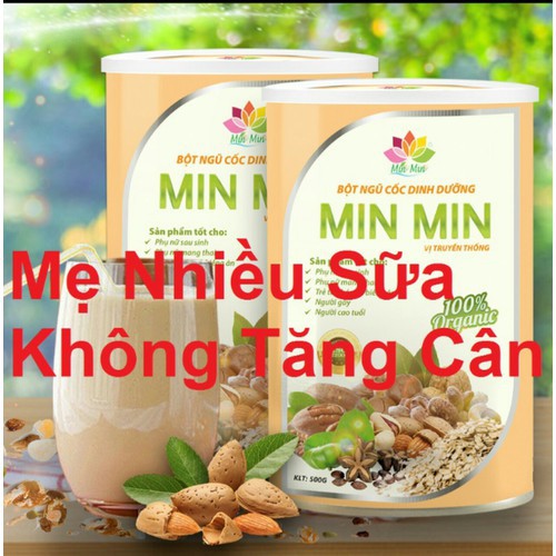 NGŨ CỐC LỢI SỮA MIM MIM - COMBO 2 HỘP TIẾT KỆM [1Kg] , bột ngũ cốc lợi sữa min min -Hiệu quả ngày từ 3-5 ngày.