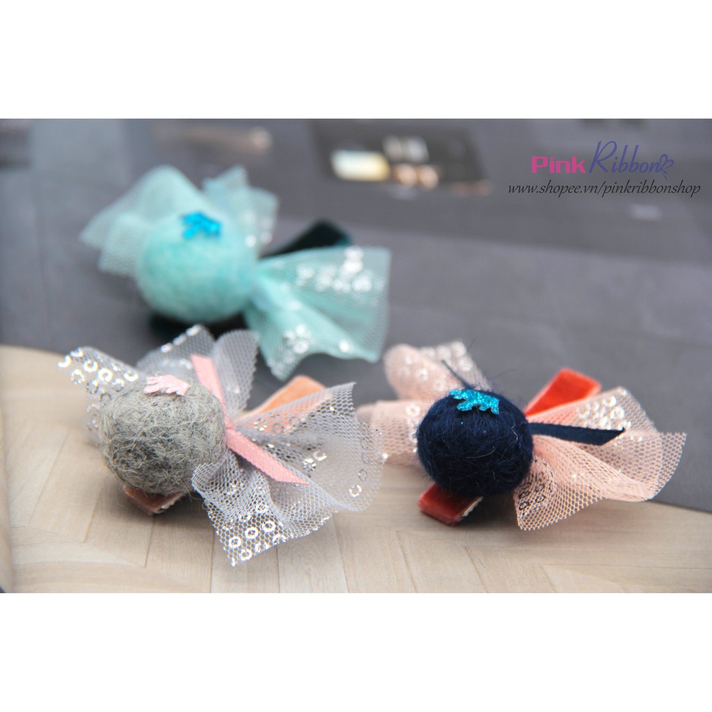 SET 2 CÁI - Bông dạ tròn Hàn Quốc trang trí may mặc