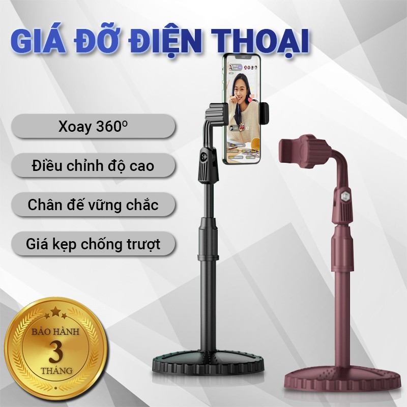 Giá đỡ điện thoại Cát Thái ZJL8 dành cho livestream xoay 360 độ, điều chỉnh độ cao, giá kẹp chống trượt chống trầy
