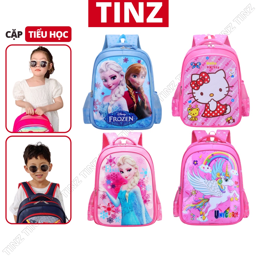 Balo đi học cho bé lớp 1,2,3,4,5 cặp học sinh tiểu học cấp 1 chống gù chống nước TINZ|Mã CC1-08