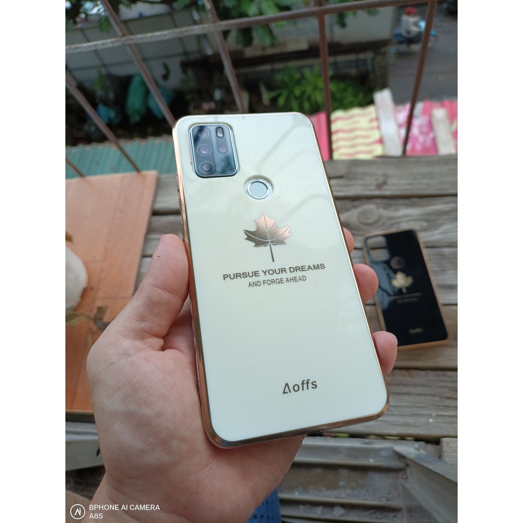 Ốp Viền vuông gương Lá vàng Bphone A40 A50 A60 Vsmart Joy 3 Aris pro Joy 4 Live 4