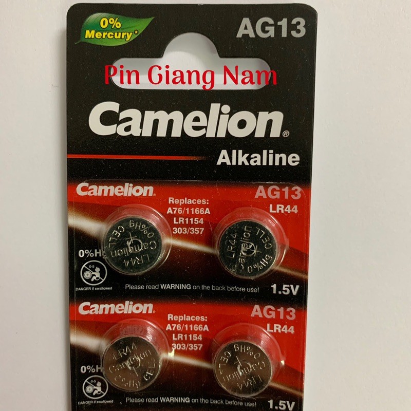 Pin AG13 LR44 LR1154 Camelion Alkaline 1.5V