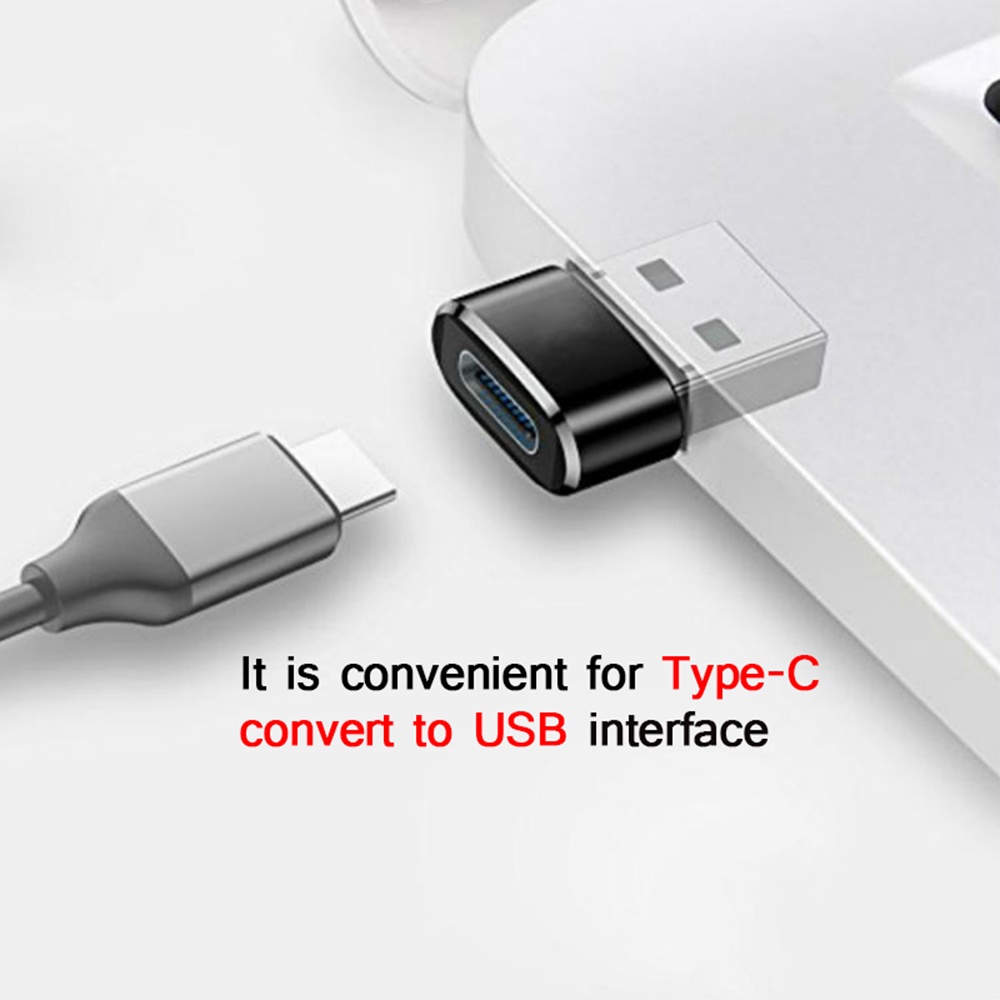 GLENES Charging Adapter USB-C Connector USB to Type C Data Transfer Type-C Plug Male to Female Convert Head Converter/Multicolor