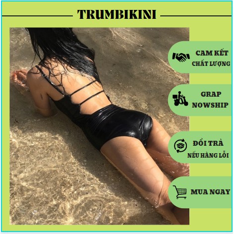 [HÌNH THẬT] Bikini, đồ bơi 1 mảnh liền thân đan dây lưng cá tính TRUMBIKINI TBKN64