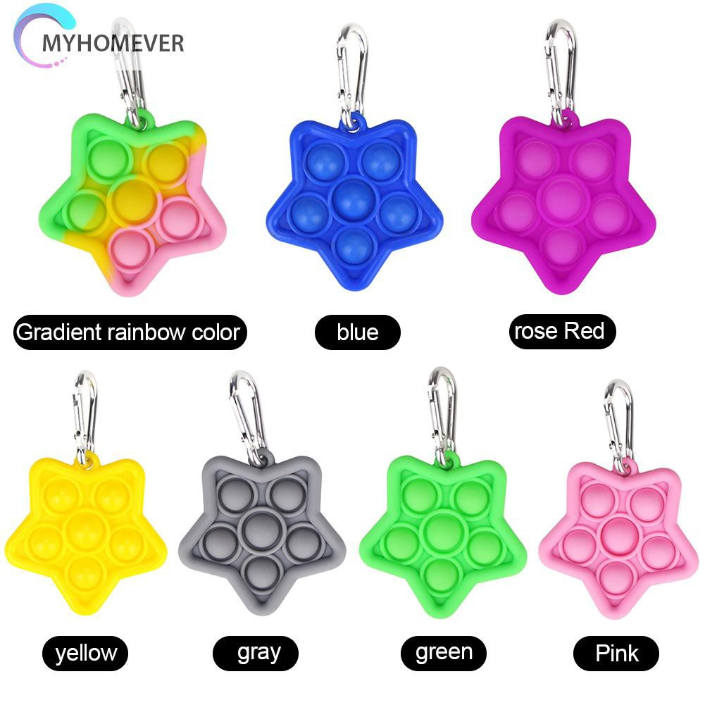 Pop It Fidget Đồ chơi Carambola Five Pointed Star Push Bubble Sensory Autism Relief Stress Đồ chơis