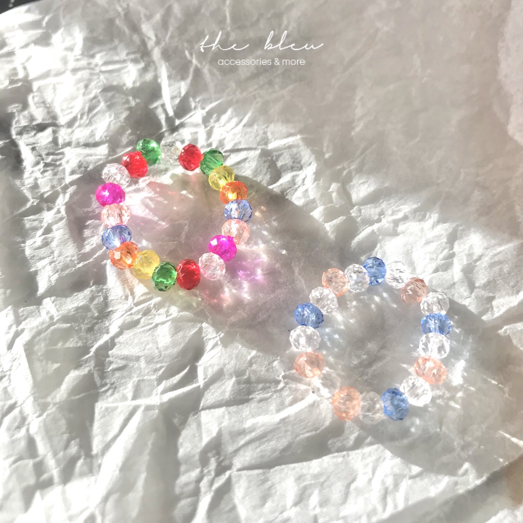 Nhẫn hạt cườm nhiều màu, nhẫn hoa cúc daisy handmade