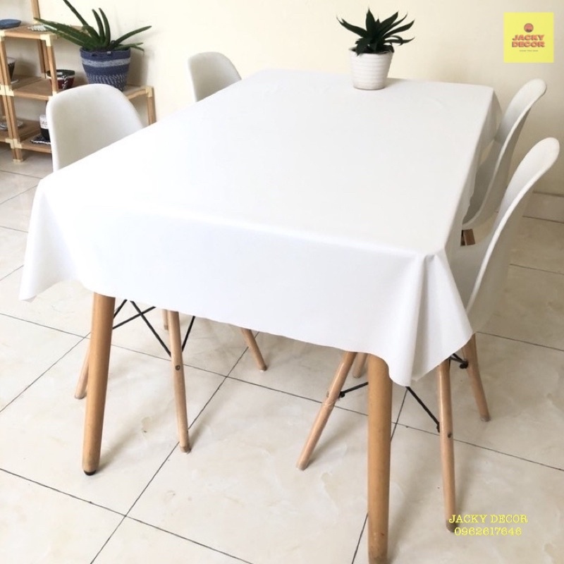 [FREESHIP] Khăn trải bàn vải trắng 150x150cm, 150x200cm VẢI COTTON LỊCH SỰ, SANG TRỌNG - HÀNG ĐẸP