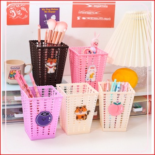 Giỏ đựng bút decor bàn học kèm sticker siêu dễ thương