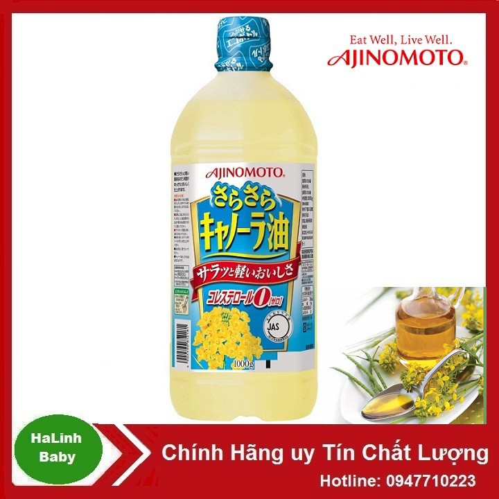 Dầu Hoa Cải (Dầu Hạt Cải) Ajinomoto 1 Lít ( Date mới nhất ).....