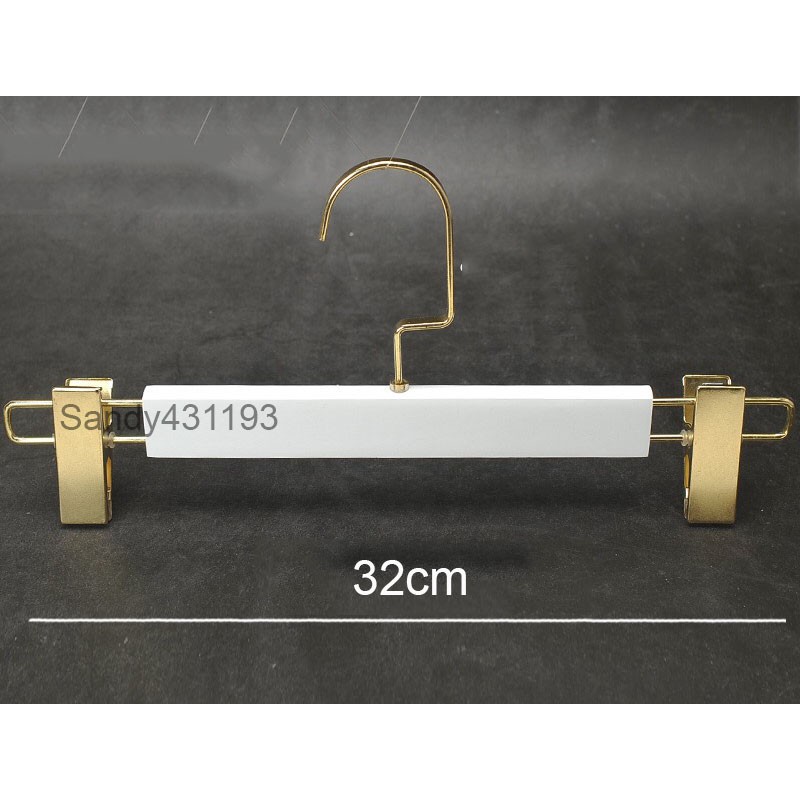 Bộ 10 móc kẹp gỗ đầu móc và đầu kẹp xi mạ vàng 32cm