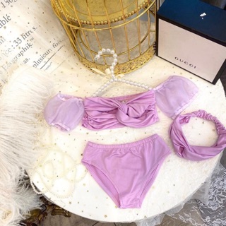 Bikini xoắn ngực cho bé siêu HÓT loại 1 mặc được 2 kiểu
