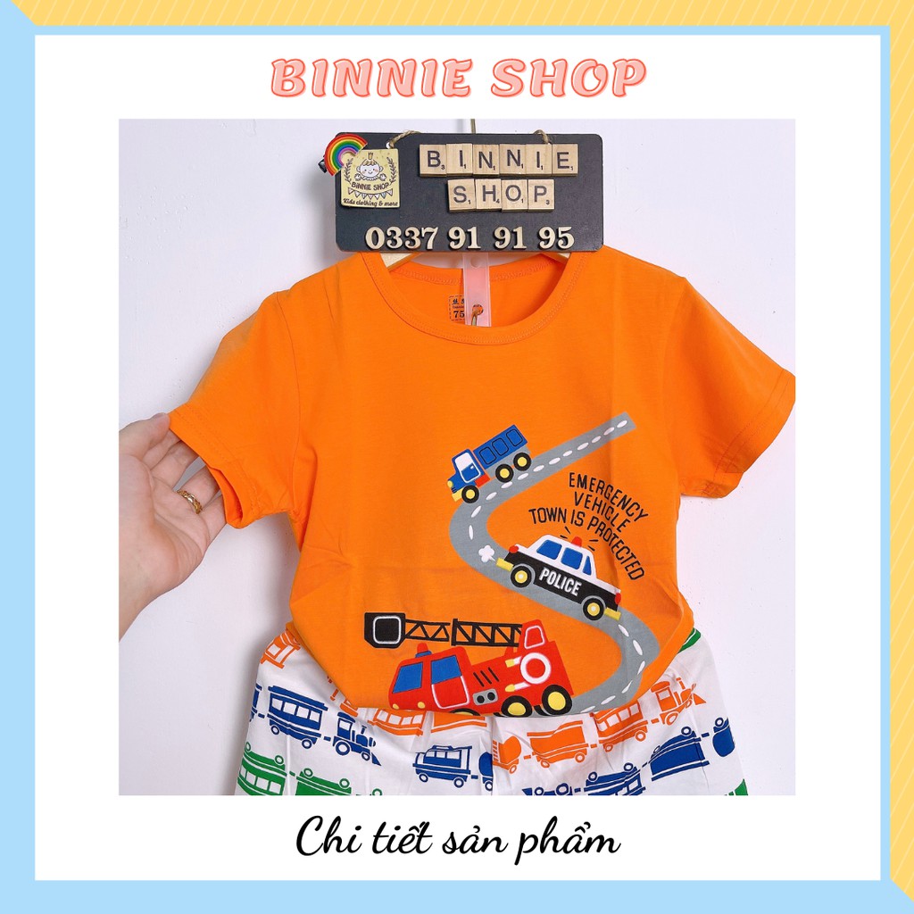 Đồ bộ bé trai quảng châu xuất hàn Quần áo bé trai BINNIE SHOP chất thun cotton cho bé từ 15-24kg (3-6 tuổi) BTT2