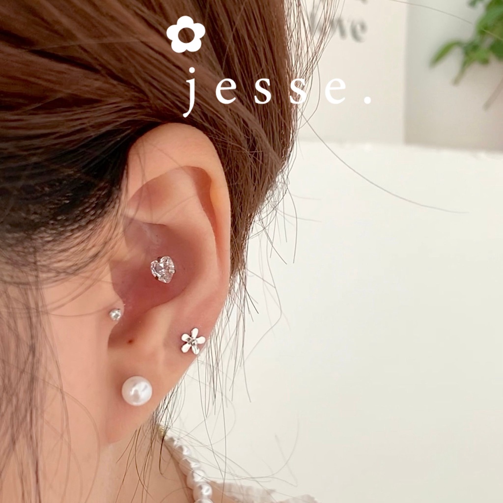 Khuyên tai không gỉ bi fllower jesse store T5