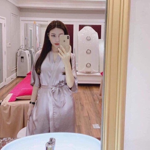 Áo Choàng Lụa Cao Cấp Chuẩn Spa