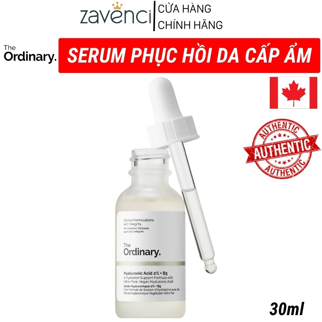 Serum THE ORDINARY B5 HYALURONIC 2% Cấp Ẩm Chuyên Sâu, Phục Hồi Da Hư Tổn (30ML)