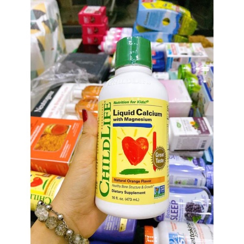 CANXI DẠNG NƯỚC - CHILDLIFE LUQUID CALCIUM WITH MAGNESIUM 473ML