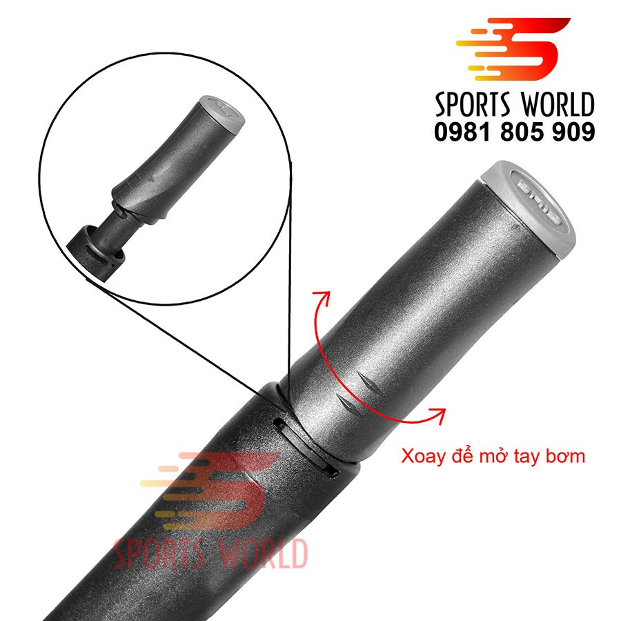 Bơm xe đạp mini GP-47 Áp suất 80PSI GIYO