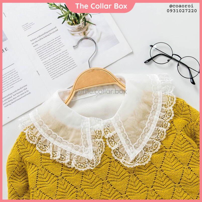 Cổ áo ren rời cách điệu dành cho nữ tạo kiểu cổ áo xinh xắn - Mã CD65