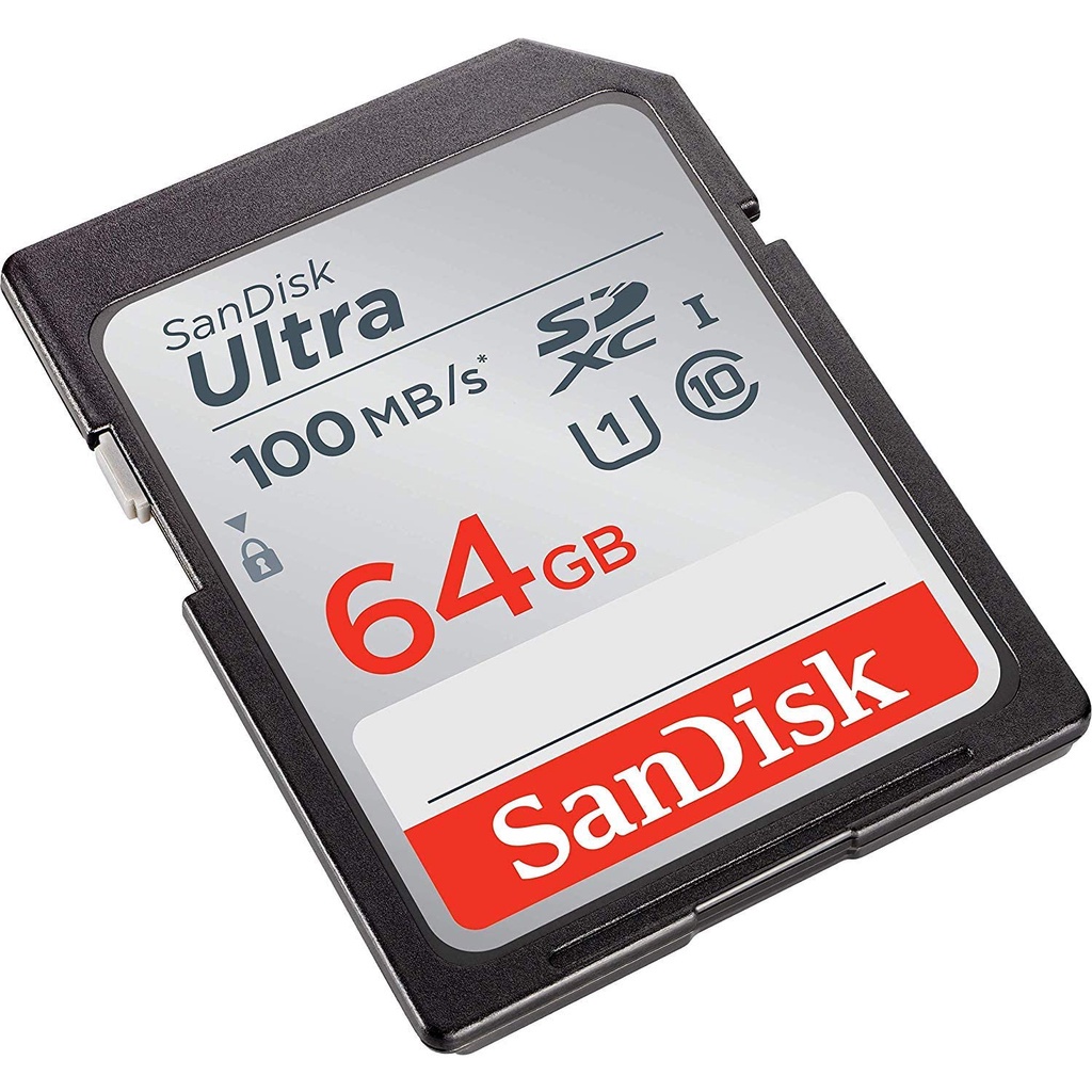 Thẻ Nhớ Ultra 64GB SDXC SD Cho Máy Ảnh Kỹ Thuật Số Canon EOS Rebel T7 Rebel T6 77D 10