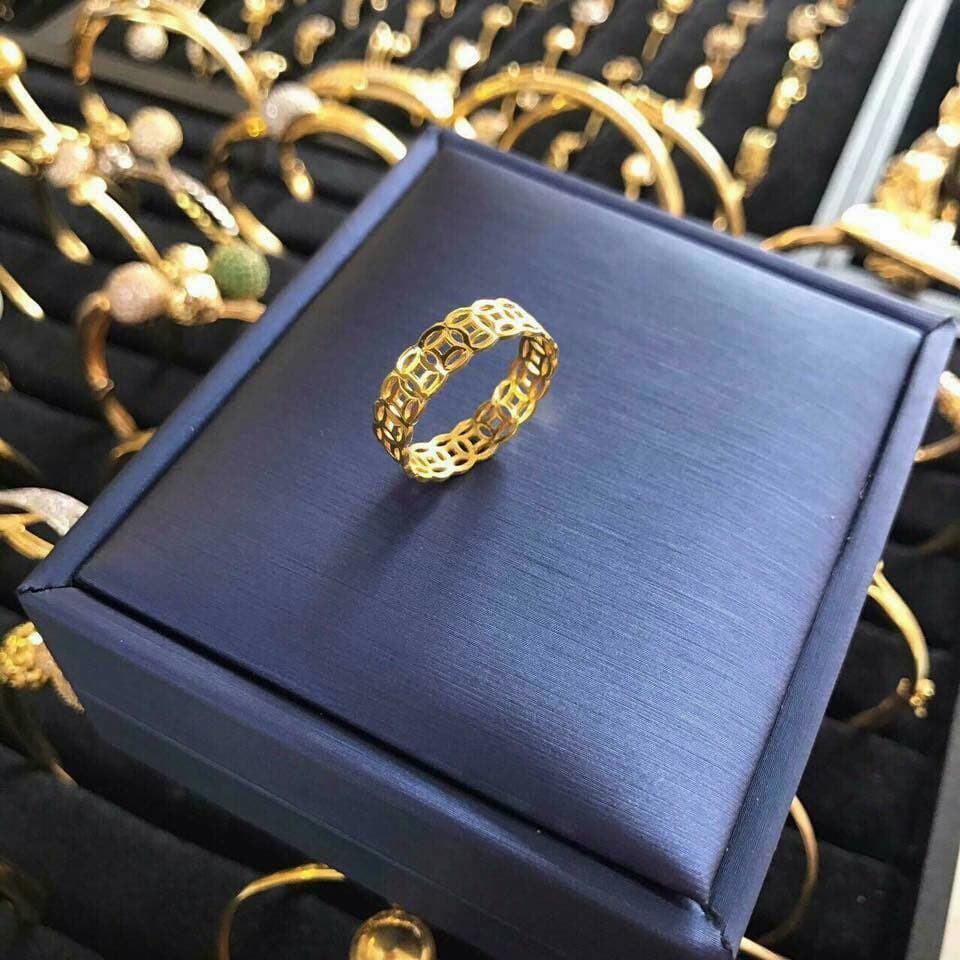 Nhẫn kim tiền vàng TiTan Thái Lan