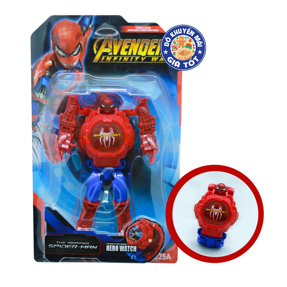 Đồ chơi đồng hồ siêu nhân trẻ em đeo tay cho bé mẫu robot biến hình có đèn cực ngầu ZL8525 - Thị trấn đồ chơi